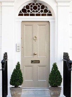 beige color feng shui front door