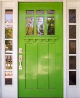 green color feng shui front door