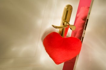 Heart on bedroom door