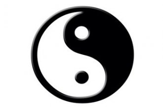 The yin/yang sign symbolizes balanced energy.
